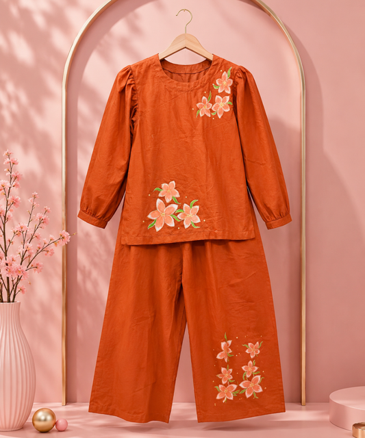 Graceful Floral Kids Co-ord